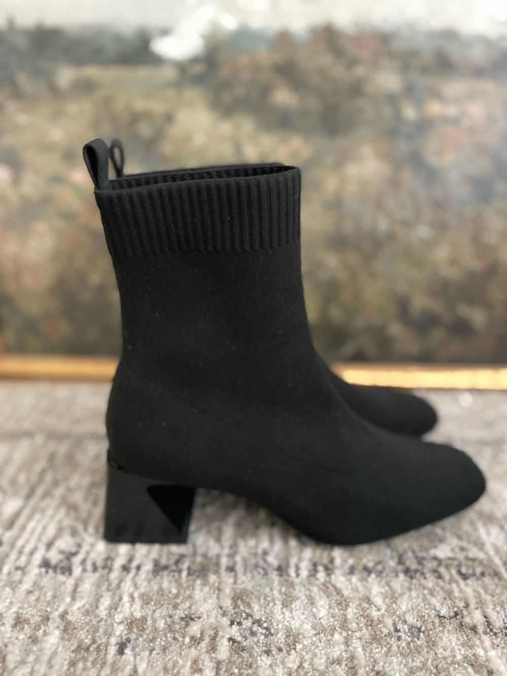 Vivaia Regina Pro Black Square Toe Boots Size 8.5 (EU 39.5) Water Repellent